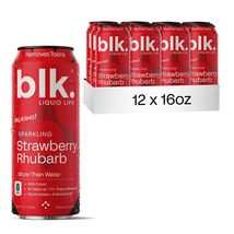 blk Natural Alkaline Mineral Sparkling Water Strawberry Rhubarb Flavored... - £29.05 GBP