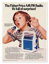 Fisher-Price Am-FM Radio 80s Toys Boy Singing Vintage 1985 Print Magazine Ad - £7.77 GBP