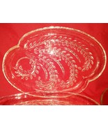 Glass Luncheon Plates set of 3 Vintage Federal Glass Wheat Design 1950s ... - £26.37 GBP