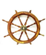 36&quot; Nautical Marine Wooden Steering Ship Wheel ~ Pirate Captain Ship Wal... - £109.51 GBP