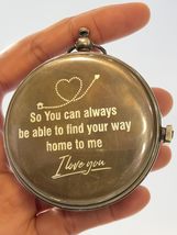 So You can Always Sundial Compass, to My Husband/to My Boyfriend/Back to Me Engr - £25.65 GBP