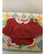 Vintage Cabbage Patch Kids Girl Red Floral Dress &amp; Bloomers OK Factory - $1,378.14 MXN