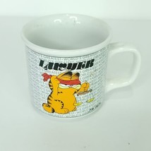 Garfield Cat World&#39;s Greatest Lawyer 1978 Enesco Coffee Cup Tea Mug Vintage - $22.76