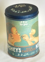 Hershey&#39;s Kisses Metal Tin Can Advertising A Kiss for You - £10.07 GBP