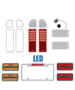 67-68 Chevy &amp; GMC Truck LED SEQUENTIAL Red Tail Park License Light Lense... - $572.83 CAD