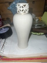 Lenox Gatsby Porcelain Ribbed & Pierced Ivory Bud Vase With Gold Trim - $19.99