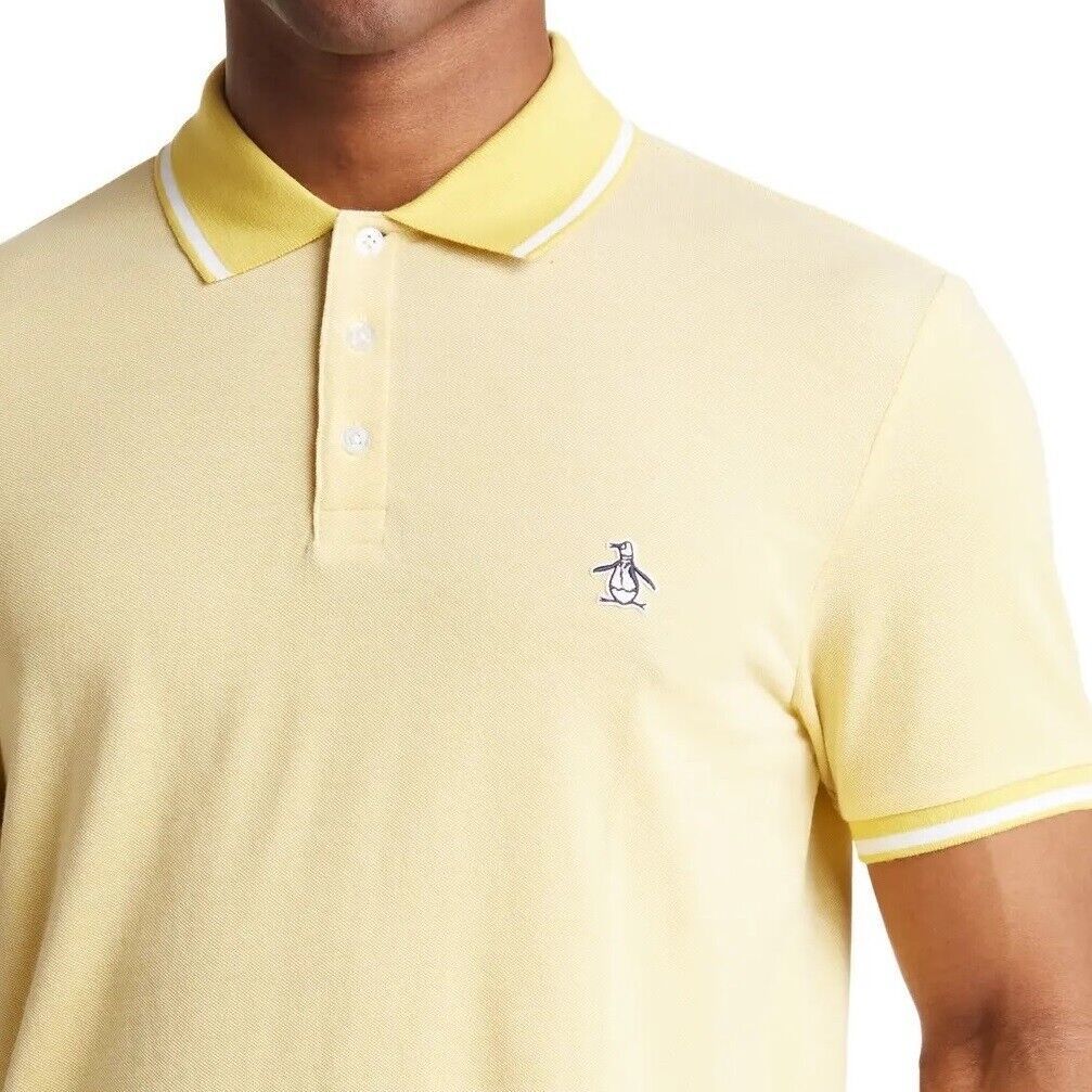 Original Penguin Men&#39;s Short Sleeve Polo Shirt Birdseye Pique Cotton Dk ... - $39.90