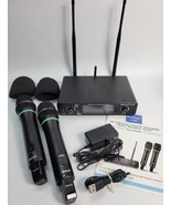 Bietrun Wireless Microphone, Rechargeable Metal Dual UHF Cordless Dynami... - £80.89 GBP