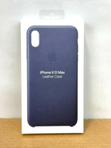 Apple iPhone Xs Max Midnight Blue Leather Case MRWU2ZM/A ❤️✅❤️️ SEALED - £10.07 GBP
