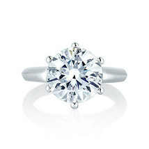 1.89CT Round Enhanced Diamond Solitaire Engagement Ring In 14K W Gold Certified - £2,926.70 GBP
