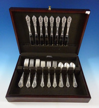 Rose Point by Wallace Sterling Silver Flatware Set For 8 Service 32 Pieces - $31,882.22 MXN