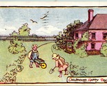 Vtg Gaudin Postcard 1908 - Childhood&#39;s Happy Days - $6.20
