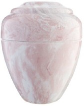 Small/Keepsake 18 Cubic Inch Pink Vase Cultured Marble Cremation Urn for Ashes - £136.81 GBP