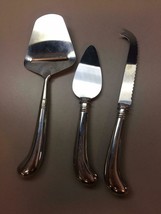 3 Piece Sheffield England Stainless Steel Cheese Serving Set Modern Style - $16.82