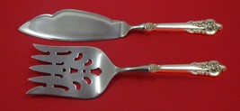 Grande Baroque by Wallace Sterling Silver Fish Serving Set 2 Piece Custom HHWS - $132.76