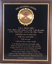 United States Army Soldier&#39;s Creed Plaque - Gift - Basic Training Graduation - £29.56 GBP