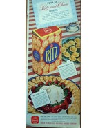 Ritz Crackers 2 Quick Gay Desserts Advertising Print Ad Art 1940s - $6.99