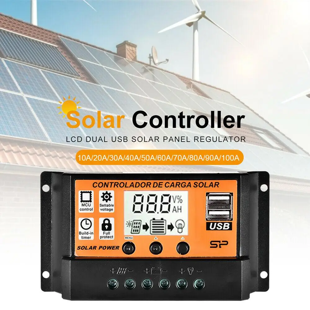House Home MPPT Solar Charge Controller12V 14V 10A/20A/30A /40A /50A/60A /70A/80 - £19.61 GBP