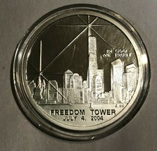 2004 Freedom Tower World Trade Center Recovery Silver 1oz Token Coin Dan... - £117.11 GBP