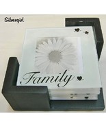 Glass Add a Picture Drink Coaster Set of 6 and Holder - $303.80 MXN