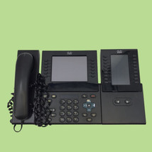 Cisco CP-9971 VoIP Business Phone w/ Key Expansion Module CP-CKEM-C #MP5420 - $41.74