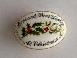 Love And Best Wishes At Christmas Trinket Box Coalport Made In England - $15.00