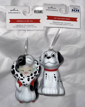 NWT Hallmark 101 Dalmatians Decoupage Christmas Ornaments CRUELLA &amp; PUPP... - £23.59 GBP