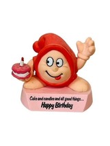 Applause Enesco Figurine 1987 Anthropomorphic Elf Gnome vtg Happy Birthday cake - £23.70 GBP