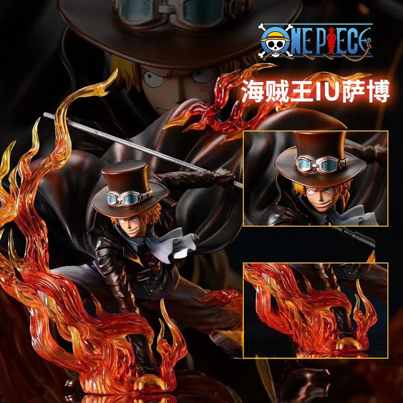 20cm One Piece Sabo Figure Iu Fire Fist Sabo Anime Figures Revolutionary Army GK - £39.01 GBP+
