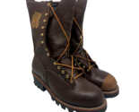 Halls Matterhorn 10&quot; 368WN Steel Toe Lineman Boot *Made In USA* Brown Si... - $94.99