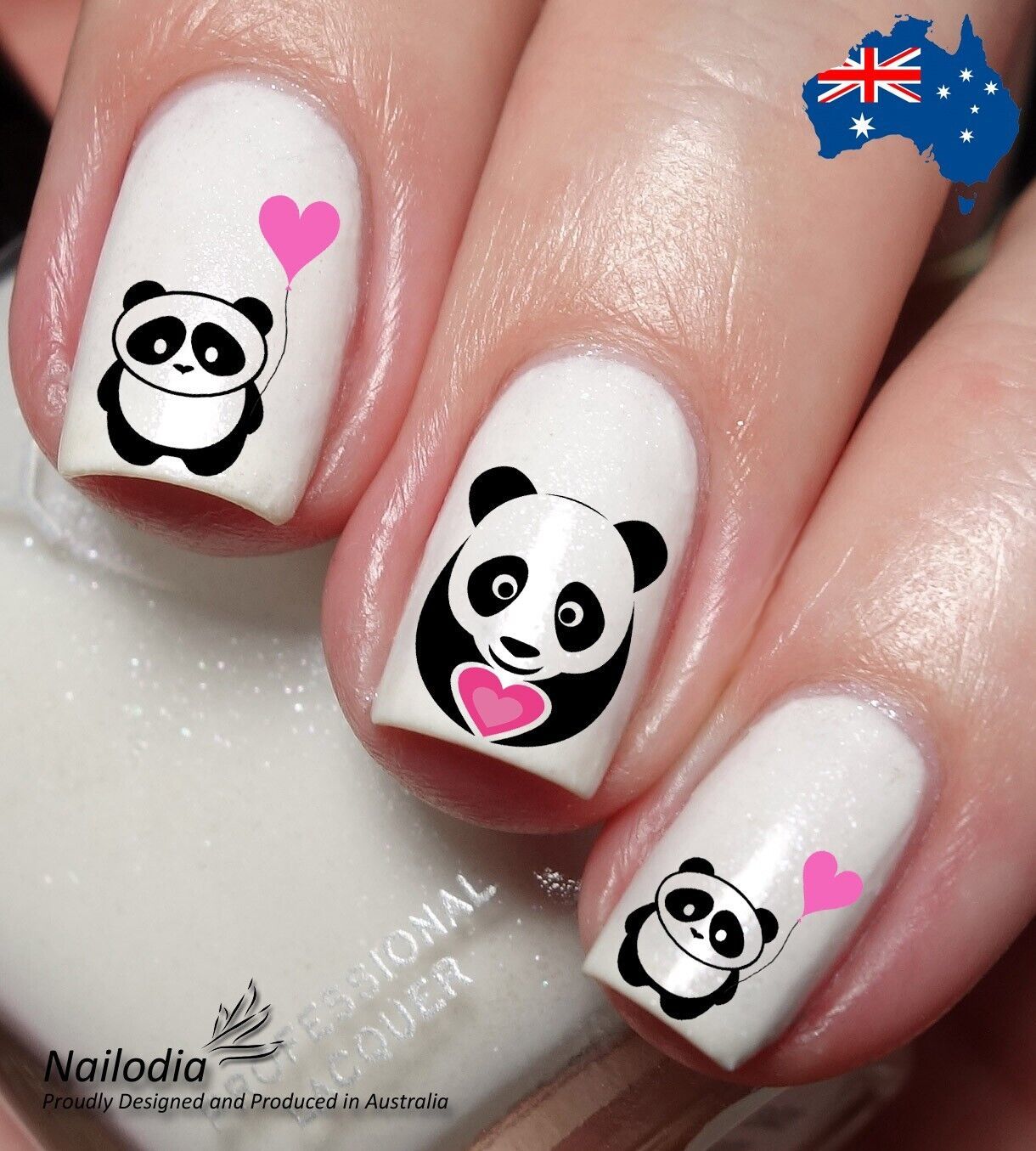 Cute Panda & Bamboo Nail Art Decal Sticker Water Transfer Slider