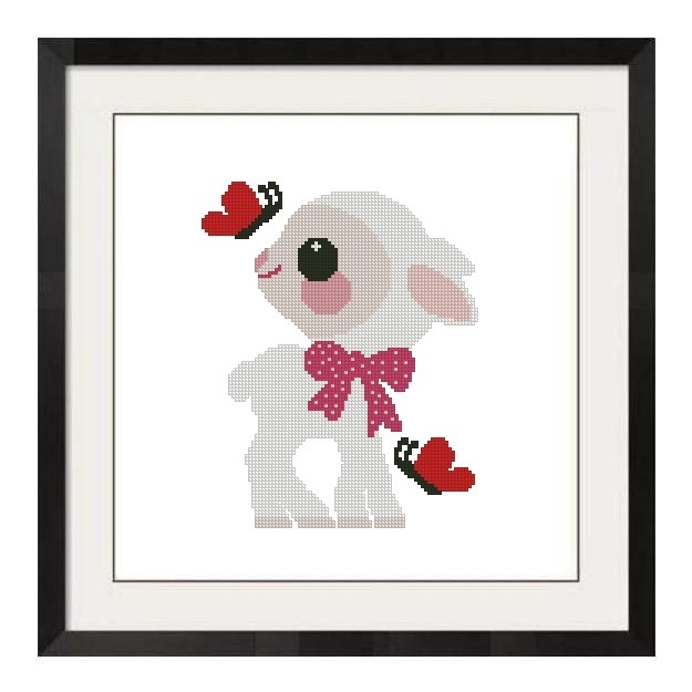 Primary image for BABY LAMB CROSS STITCH PATTERN -668