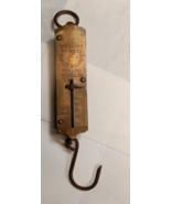 Antique brass Chatillon&#39;s improved spring balance, New York, patented 18... - $13.67 CAD