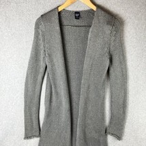 Gap Cardigan Solid Open Long Sleeves 100% Cotton Knit Womens Sweater Size S - £22.92 GBP