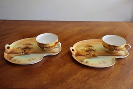 READ* Vintage Noritake China Tree In The Meadow Snack Tray w/ Cup Lot of 2 - $562.94 MXN