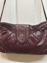 VTG Ettiene Aigner Burgundy Leather Shoulder Bag Some Wear Photos SZ 13”X9” Nice - £15.59 GBP