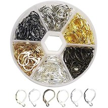 180Pcs In Box Assorted 6 Colors Lever Back Hoop Earring French Hook Ear Wire Wit - £18.87 GBP