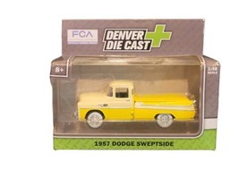 Denver Diecast 1957 Yellow &amp; Cream Dodge Sweptside Truck 1/48 Scale - $14.84