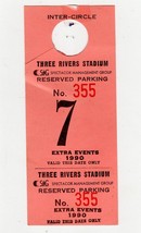 VINTAGE 1990 Pittsburgh Pirates Three Rivers Stadium Parking Pass Ticket - $9.89