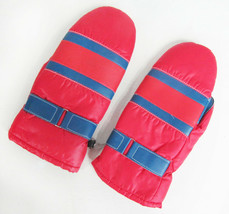 Great Vintage Nylon Mittens With Wrist Strap - Youth One Size Fits All - £15.82 GBP