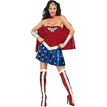 Wonder Woman Costume 6 pc Secret Wishes - Adult Medium Dress Size 6-10 - £31.31 GBP