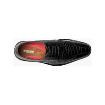 Men's Stacy Adams Shoes Crocodile Leather Print GABARDO 25681-001 Black image 5