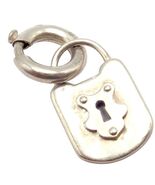 Tiffany &amp; Co. Silver Classic Padlock Charm Pendant + Spring Ring Clasp - $5,475.66 MXN