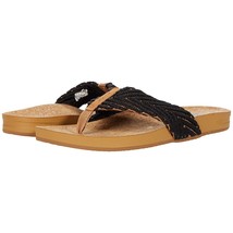 Reef Women Flip Flop Sandals Cushion Strand Size US 7M Black Braided Recycled - £30.86 GBP