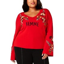 I.N.C. Plus Size Embroidered Bell-Sleeve Sweater - £18.70 GBP+
