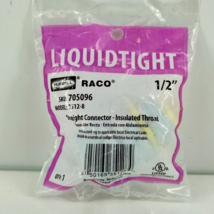 Hubbell RACO 1/2&quot; Straight Tight Insulated Throat Connector 3512-8 - $10.00