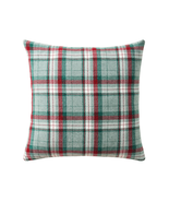 18&quot; X 18&quot; Green Holiday Plaid Decorative Pillow - $40.72 CAD