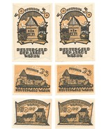 Germany Warin 1922 10-25-50 Pfennig Notgeld Unc Lot Of 6~Excellent~Free ... - £7.33 GBP