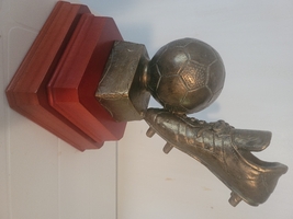 Bronze Soccer Statue - £118.52 GBP