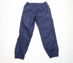 Vintage 90s Reebok Mens Size Large Faded Spell Out Nylon Joggers Pants Blue - £35.44 GBP